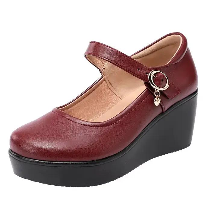 Chaussures à plateforme avec boucle de cheville pour femmes
