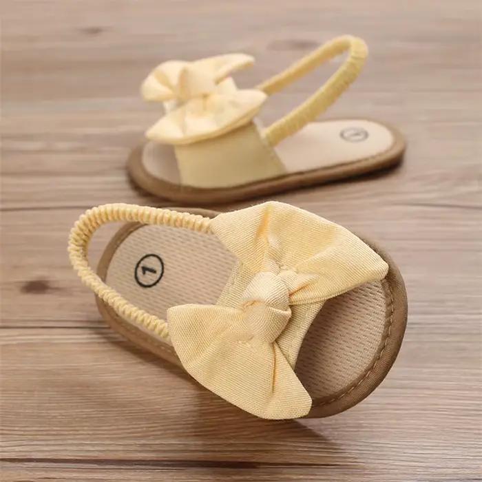 Sandales d'été pour bébés filles, nœud 3D, semelle souple, Parker ouvert, chaussures de marche pour 03/Beach Party