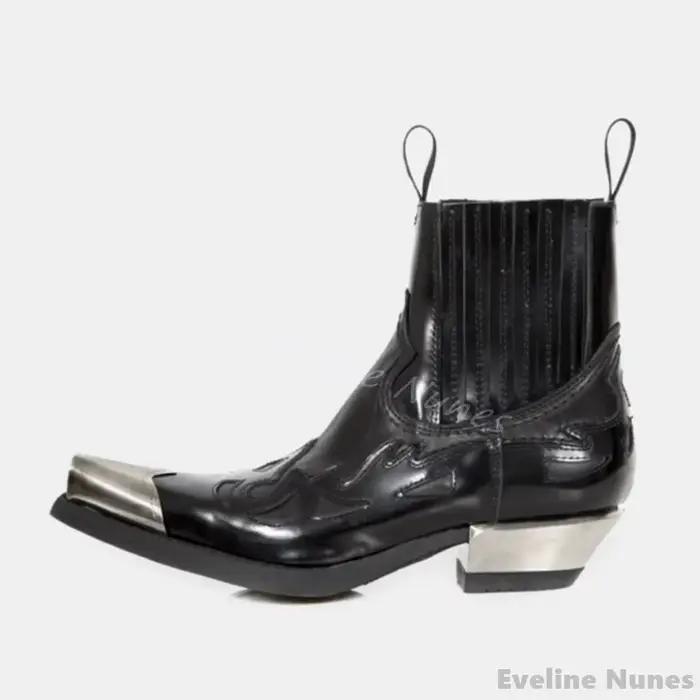 Bottines Chelsea rétro à tête de fer et fond épais pour femmes