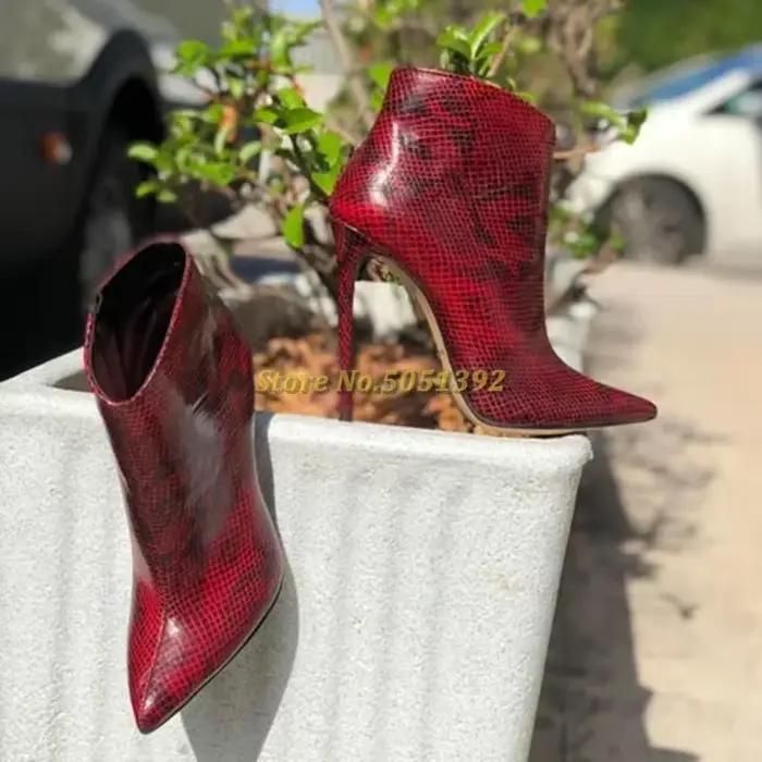 Bottines à talon aiguille Coccodrillo avec fermeture éclair, sexy, à bout pointu, pour femmes, à enfiler, couleur unie, sur mesure, chaussures de printemps