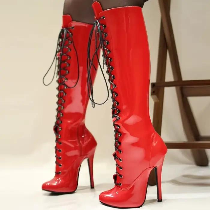 Bottes hautes pour femmes à talon de 14 cm