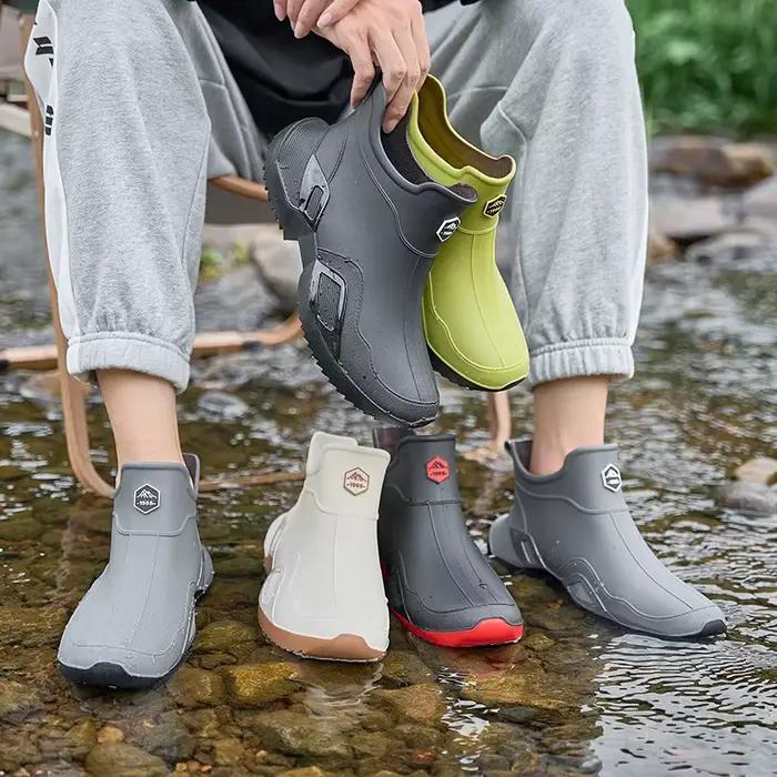 Amoureux chaussures de pluie Tube court