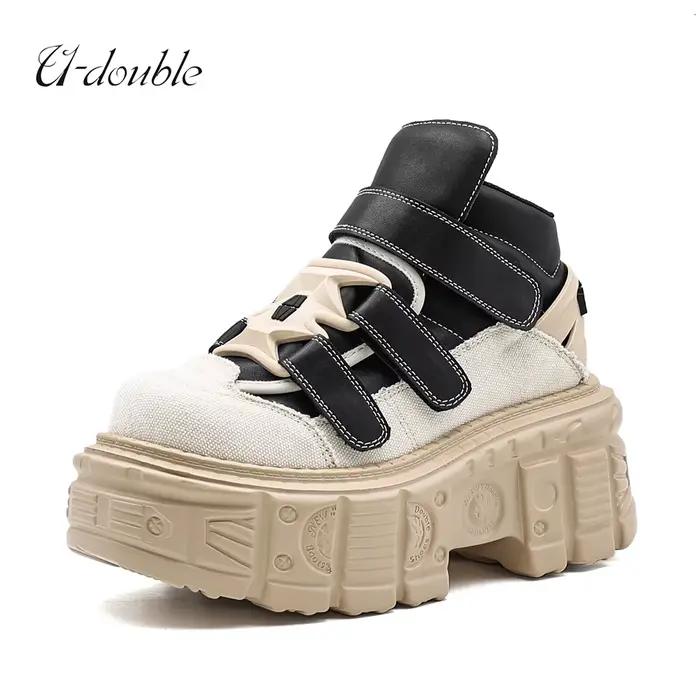 Gothique cheville Rock bottes 2026 nouveau Style Punk femmes chaussures à lacets talon hauteur 6CM plate-forme