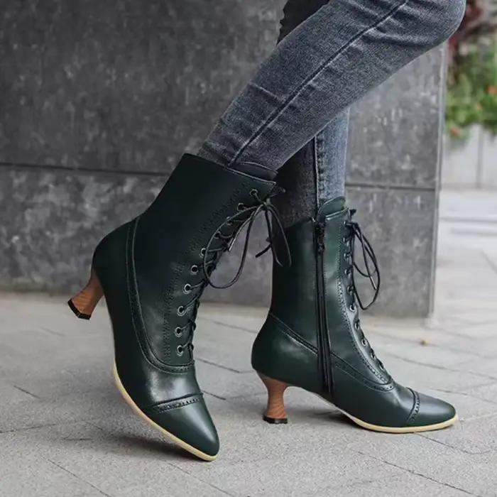 Chaussures élégantes à talons pour femmes, bottes mi-mollet à talons hauts et plateforme pour femmes, bottes Chelsea à bout pointu, chaussures pour femmes