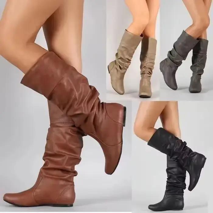 2025 nouvelles femmes bottes plates mode