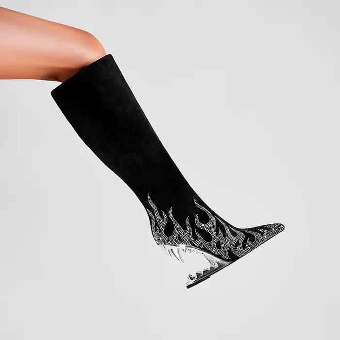 Nouvelles bottes pour femmes Kaky à talons hauts