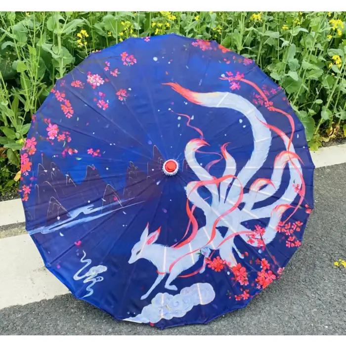 Parapluie Renard à Neuf Queues Super Dégradé, Imperméable, pour Femme et Homme