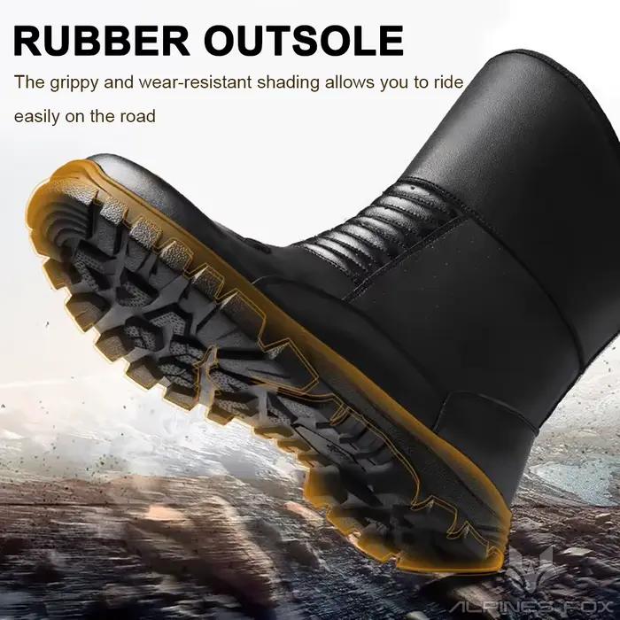 Bottes de randonnée moto rétro en cuir pour hommes, chaussures d'équitation de vélo de course, imperméables, coupe-vent, anti-chute, cavalier, quatre saisons
