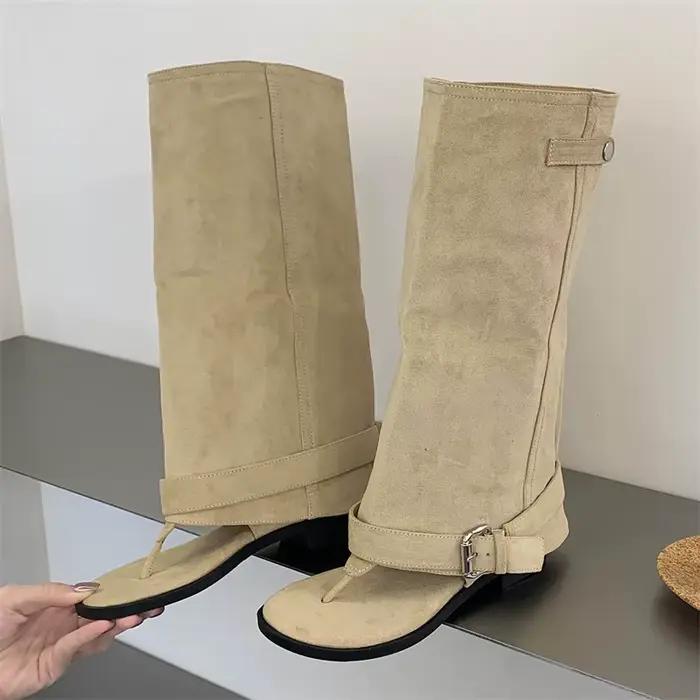 Eilyken – bottes hautes à bout rond pour femmes