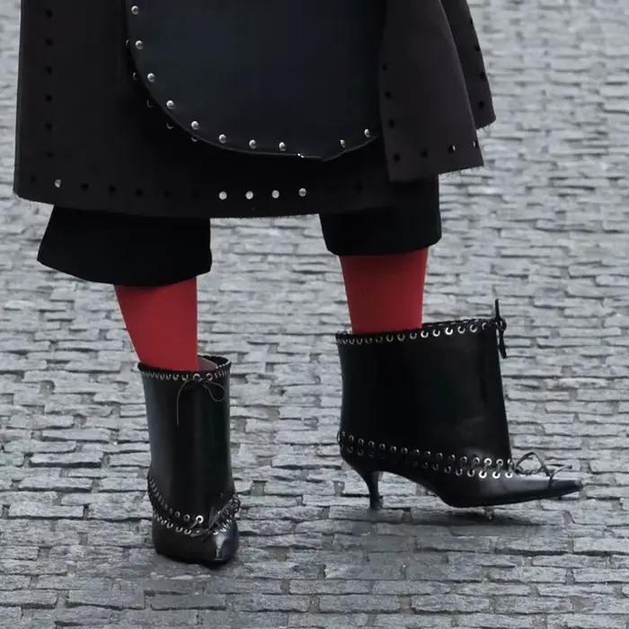 Bottes courtes pour femmes sexy talons fins mi-mollet printemps automne microfibre caoutchouc polyvalentes occasions spéciales