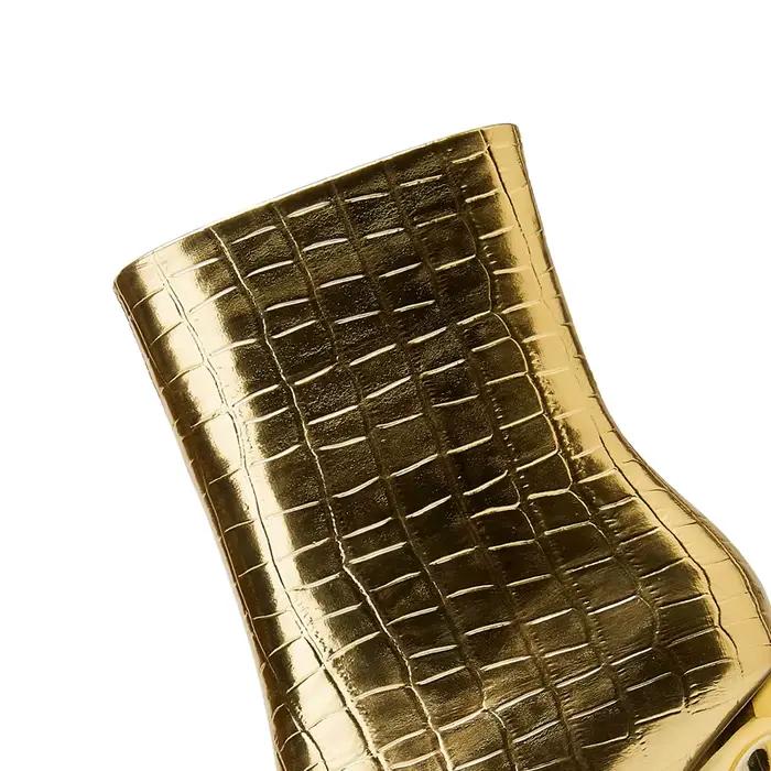 Kaky's nouvelles dents de loup pointues motif léopard talon haut grandes bottes pour femmes bottes courtes bottes occidentales