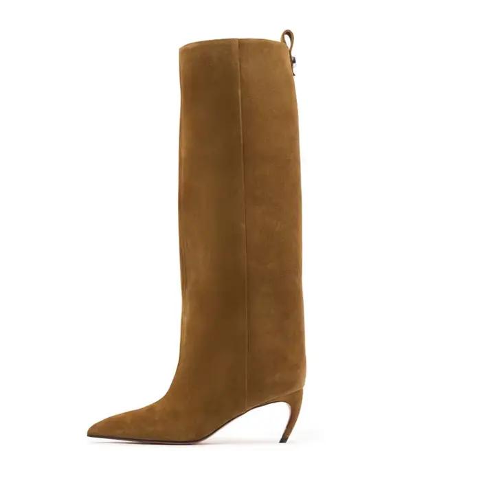 8 cm bottes à talons pointues Tube droit beaux