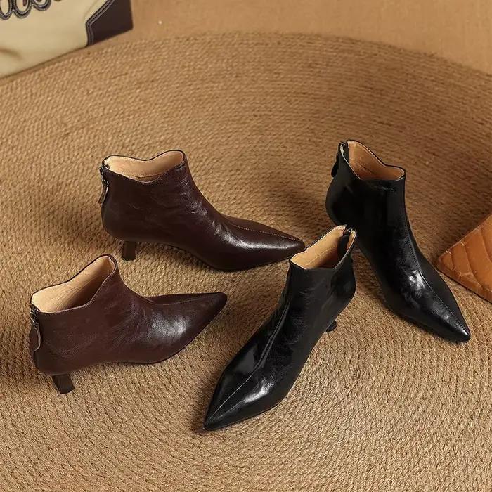 Bottines Femme Vintage Printemps 2026 à Bout Pointu