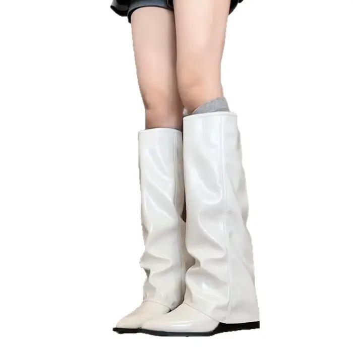 Bottes longues blanches à bout pointu 2026 – Talons hauts élégants de 9 cm