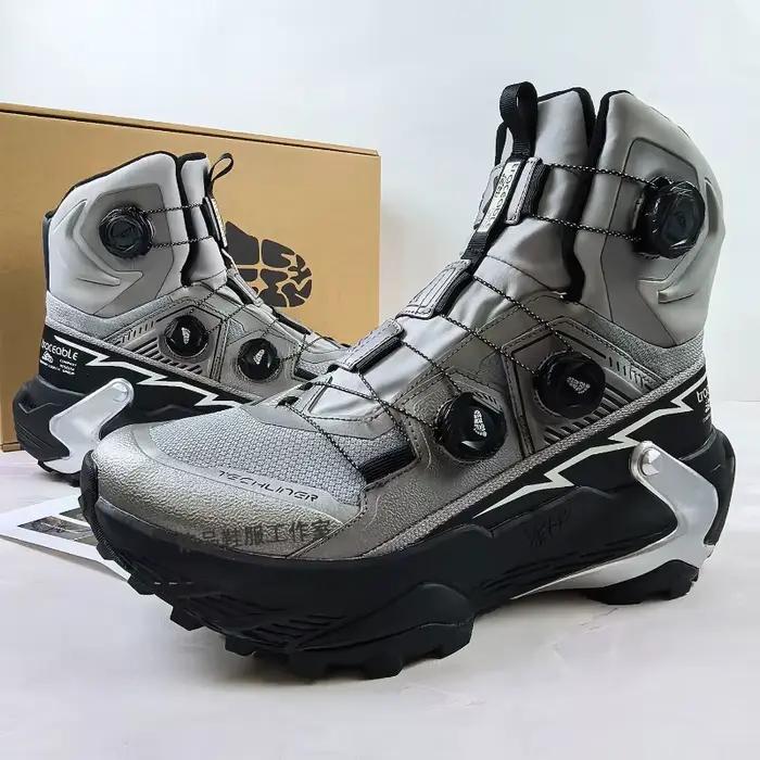 Bottes de montagne mi-montantes de marque originale, à laçage rapide, pour la randonnée en extérieur, unisexe, printemps/automne, chaussures de trekking