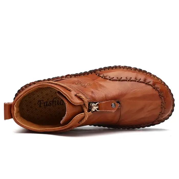 Bottes de rinçage en cuir véritable pour hommes