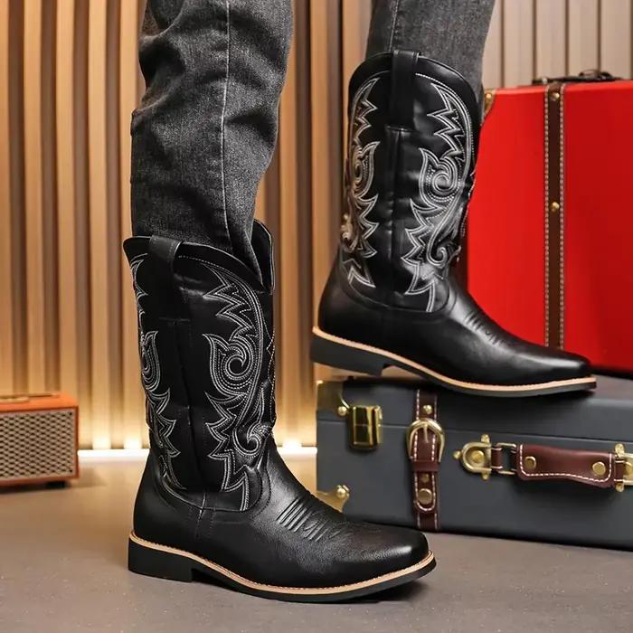 Bottes Chelsea pour hommes, style rétro britannique, antidérapantes pour toutes les saisons, chaussures pour hommes, bottes de cowboy confortables, bottes hautes pour hommes