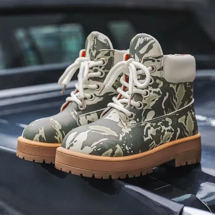Nouveau jaune marron botte sécurité bottines hommes en cuir