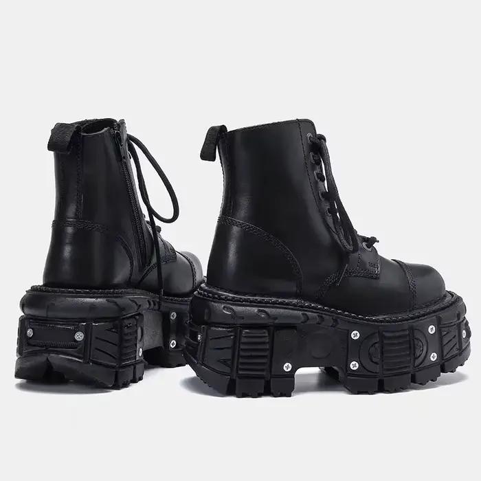 Cuir rehaussé 10 cm à semelles épaisses hommes haut de gamme Style britannique 2025 nouvelles bottes