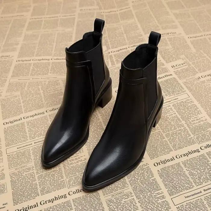 Bottines Chelsea à bout pointu pour femme