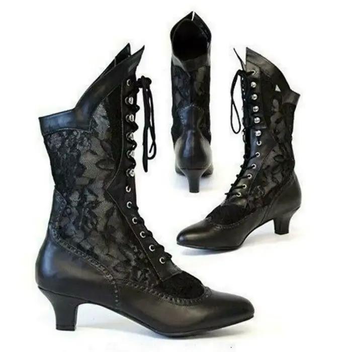 Bottes de rinçage pointues victoriennes pour femmes