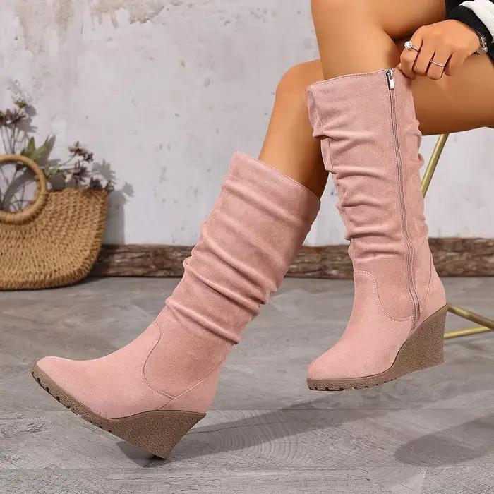 Bottes pour femmes élégantes et confortables avec fermetures éclair latérales pour printemps et automne occasions spéciales et quotidienne