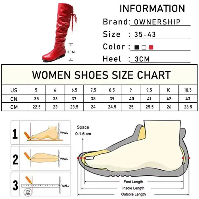 Chaussures pour femmes 2022 printemps genou bottes hautes rouge noir blanc