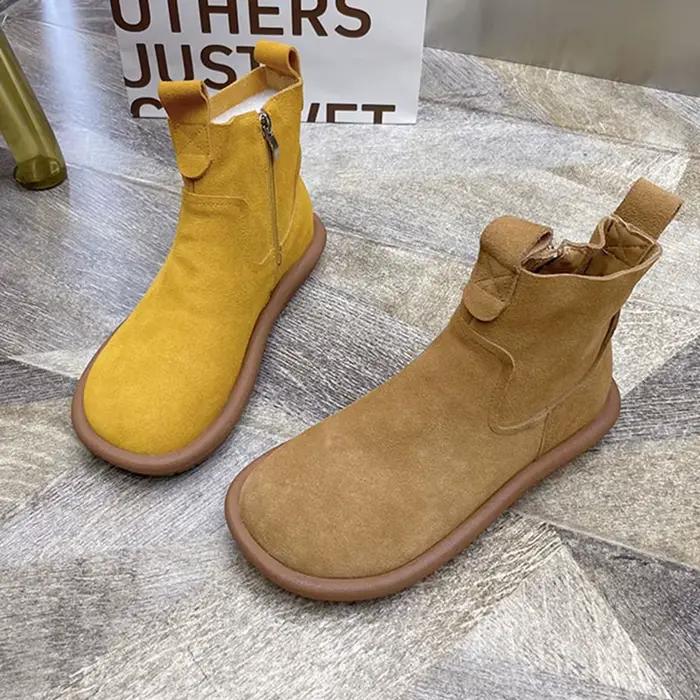 Bottines plates femmes mode chaussures confortables concepteur hiver bottes courtes femme décontracté 2025 robe nouvelle tendance Chelsea Botas dames