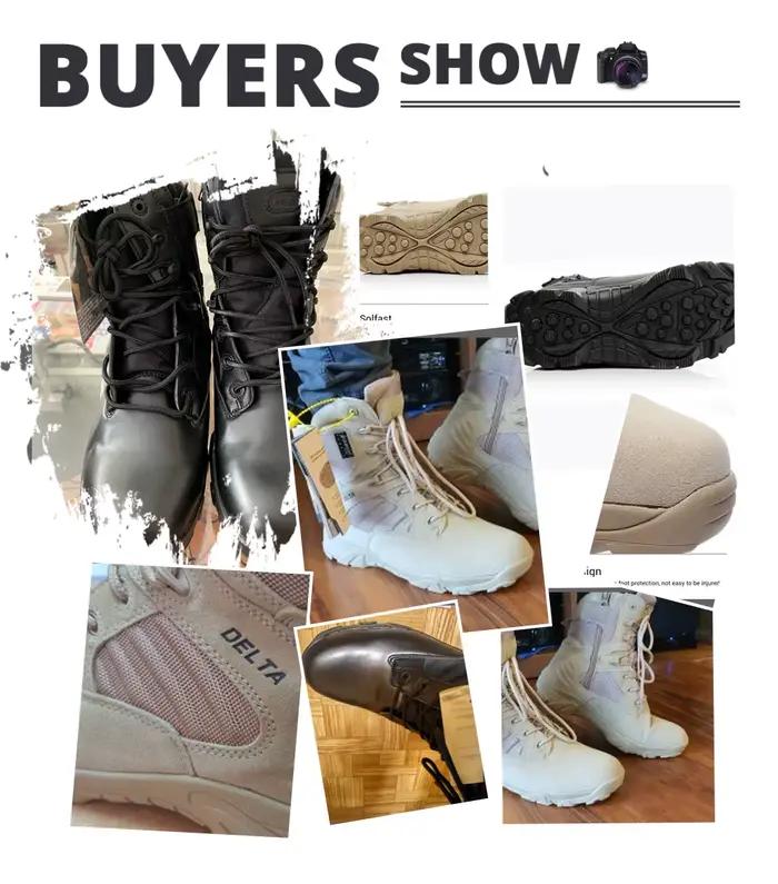 Bottes militaires de moto pour hommes