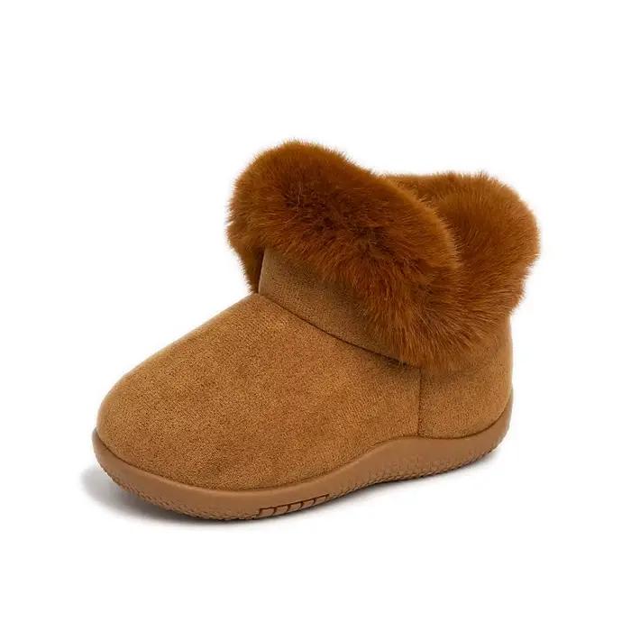 Mode enfant bottes de neige hiver nouveau Style chaussures pour filles à semelles souples enfants coton chaussure anti-dérapant bébé coton bottes
