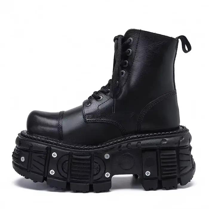 Cuir rehaussé 10 cm à semelles épaisses hommes haut de gamme Style britannique 2025 nouvelles bottes