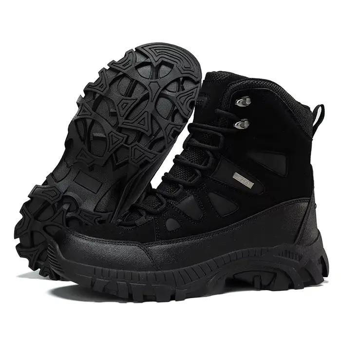 Bottes tactiques montantes pour hommes, bottes d'entraînement de combat respirantes, bottes de randonnée d'extérieur antidérapantes et résistantes à l'usure grandes tailles