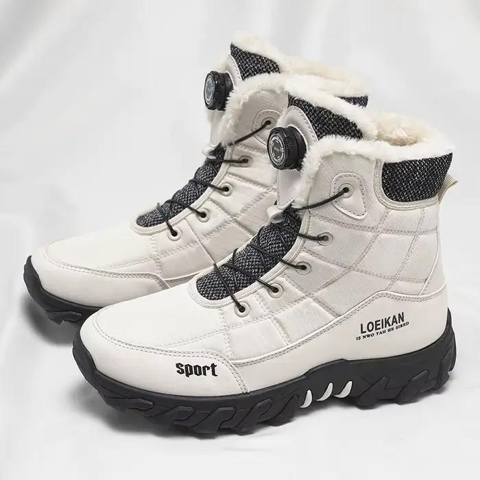 2025 hiver nouveau Style haut de gamme hommes doublé polaire épaissi bottes de neige confortables-extérieur polyvalents chaussures chaudes et à la mode