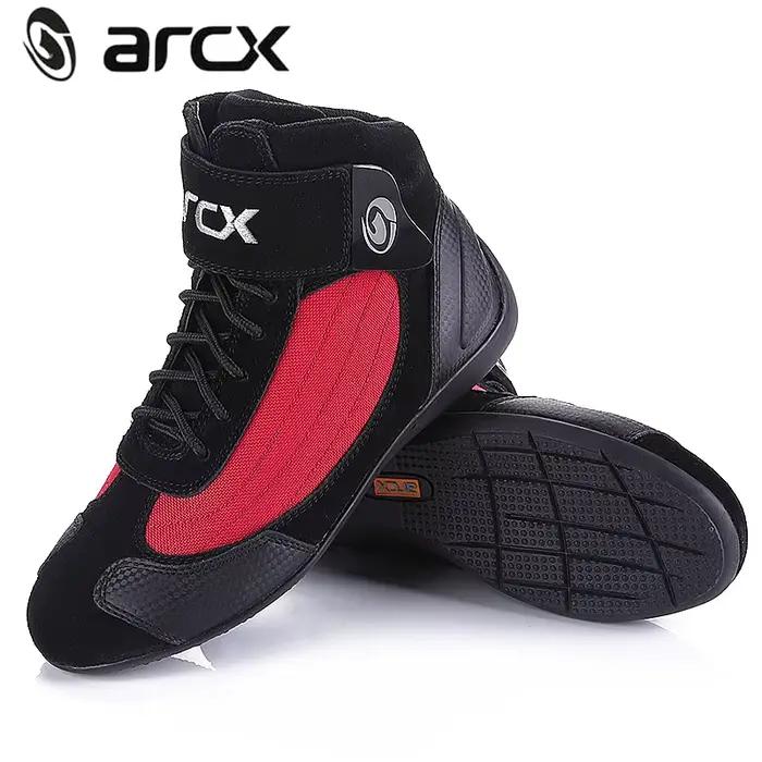 Bottes en cuir pour moto ARCX, bottes de motocross tout-terrain, bottes de protection, bottes de scooter, bottes de course, bottes de moto, chaussures de moto