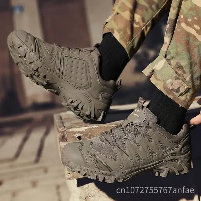 Bottes tactiques antidérapantes en nylon pour hommes, chaussures de sécurité imperméables pour le travail et randonnée, bottes de voyage en plein air, bottes de randonnée robustes
