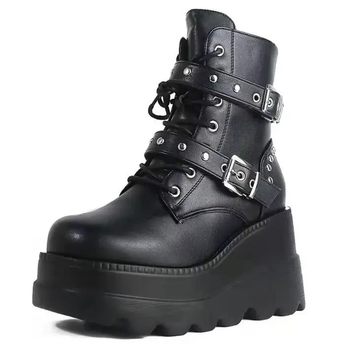 Bottines en cuir Pu pour femmes
