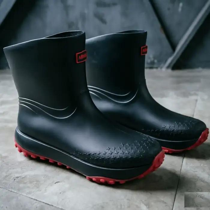 Bottes de pluie de style vêtements de travail pour hommes, haute qualité, pour le travail en extérieur, les trajets quotidiens, la pêche, l'utilisation en cuisine