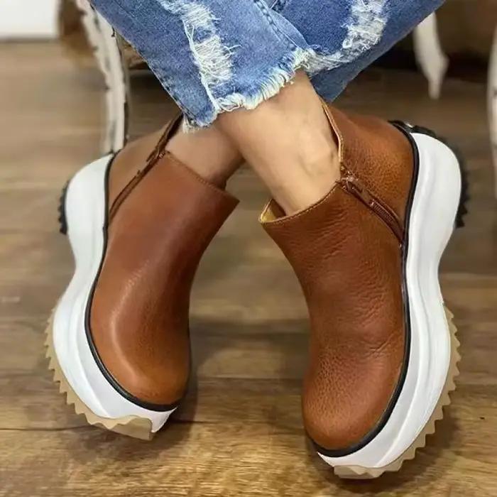 Bottines en cuir pour femmes