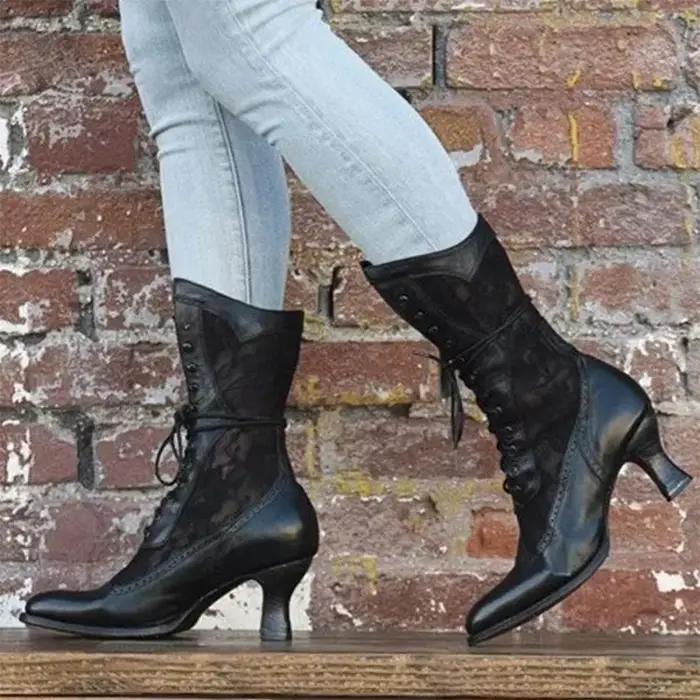 Bottes de rinçage pointues victoriennes pour femmes