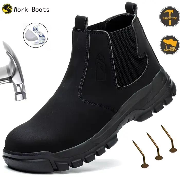 Bottes de travail de sécurité imperméables pour hommes