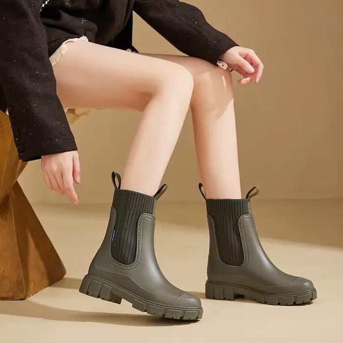 Bottes de pluie mi-mollet pour femmes