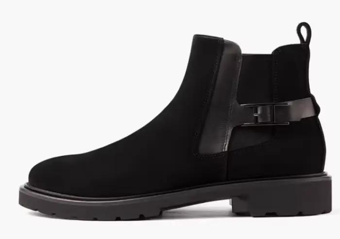 Chaussures montantes en cuir pour hommes, Chelsea britannique en cuir véritable, bottes pour hommes en cuir de velours inversé, chaussures pour hommes mates