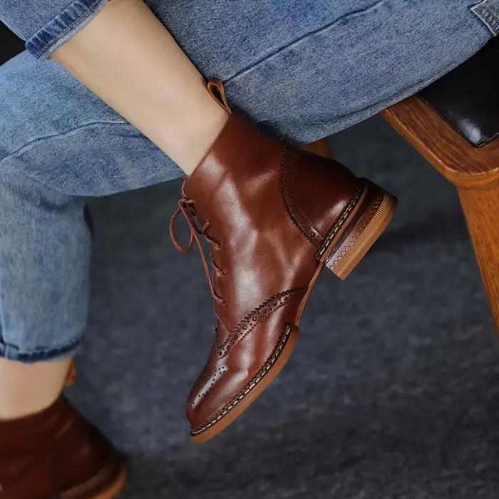 Bottines Chelsea à lacets pour femme