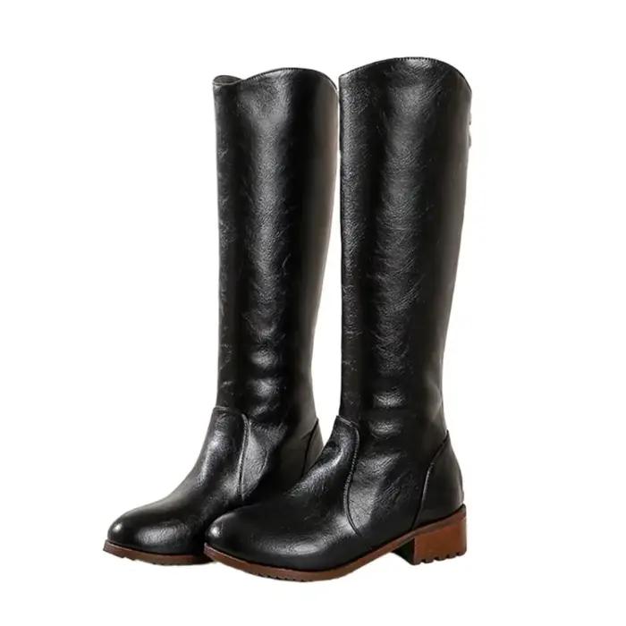 Cuissardes hautes à talons carrés pour femme