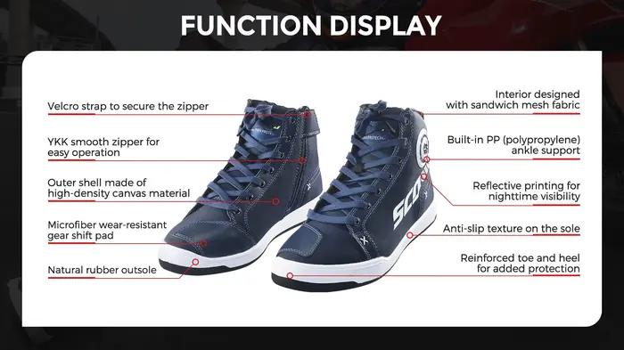 Scoyco chaussures de Moto anti-salissure respirant antichoc Touring décontracté haute cheville automne été loisirs