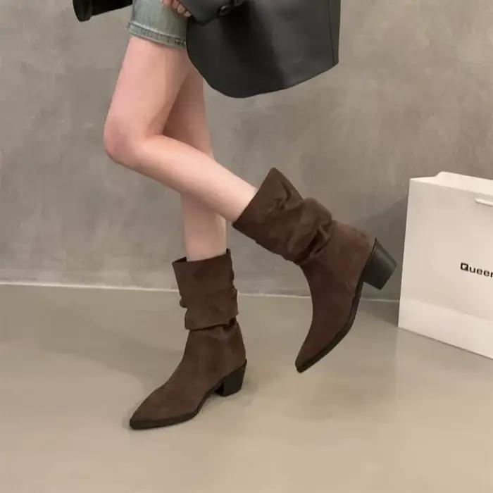 Bottes pointues vintage pour femmes