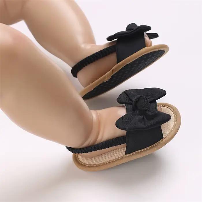 Sandales d'été pour bébés filles, nœud 3D, semelle souple, Parker ouvert, chaussures de marche pour 03/Beach Party