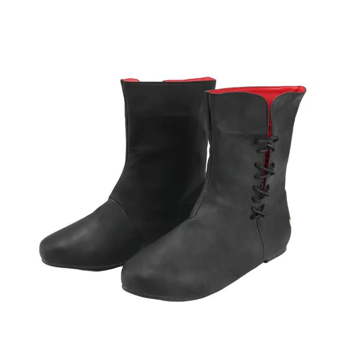 Bottes de Pirate Viking pour hommes, bottes courtes pointues à lacets à fond plat, bottes médiévales en cuir PU pour Costume d'halloween