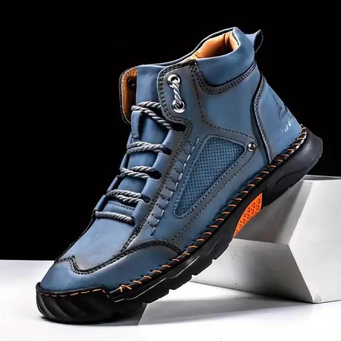Nouvelles bottes pour hommes faites à la main Design baskets homme en plein air décontracté en cuir hommes chaussures bottines automne respirant offre spéciale bottes pour hommes