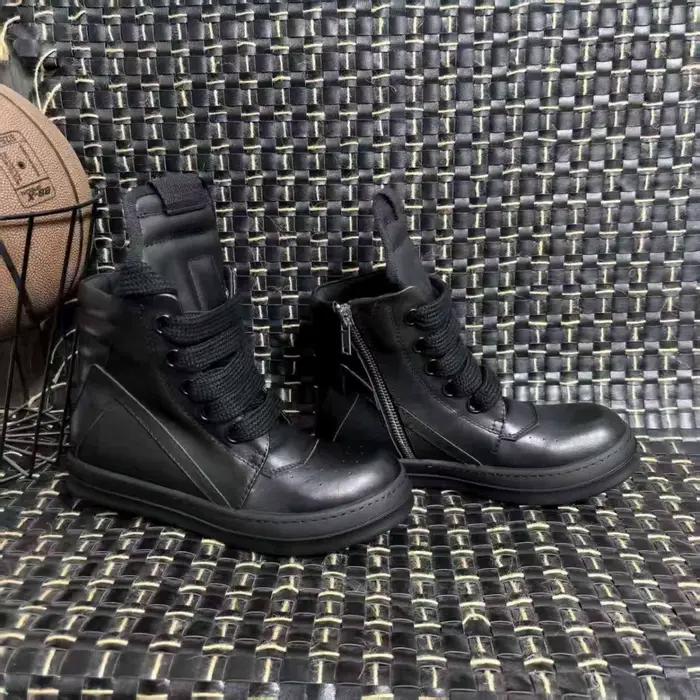 Chaussures en cuir véritable décontractées pour hommes hautes bottes ajustées lacets fermeture éclair ocassions décontractées et sportives